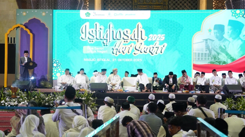 Istighosah Hari Santri Nasional 2025. (Kemenag.go.id)